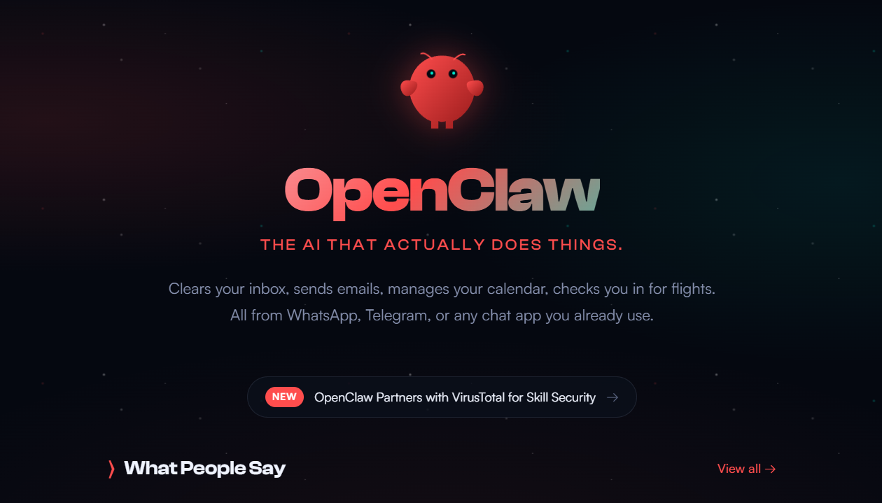 🦞 OpenClaw （Clawdbot / Moltbot）是一个你可以在自己设备上运行的个人 AI 助手。 它会在